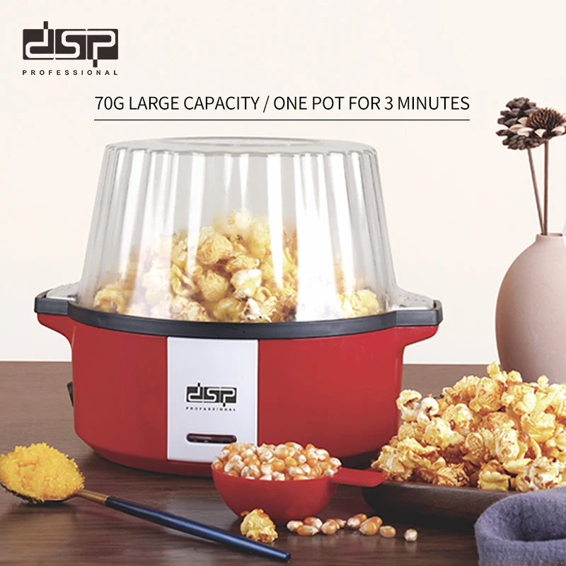 Houselin Deluxe Stirring Popcorn Maker Hot Oil Electric Popcorn Machine Easy Cleaning Convenient Storage 700W