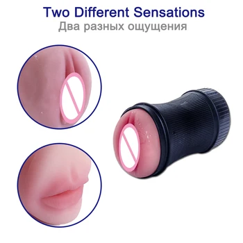 Sex Toy Real Vagina Masturbation Pussy Mouth Blowjob Masturbator Device Adult Endurance Exercise Oral Sex Products for Man Male 3