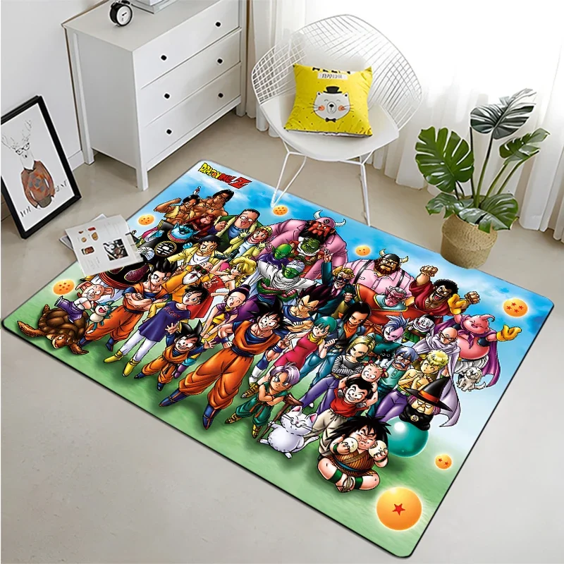 Floor Mat Dragon Ball Cartoon Anime Cute Carpet for Living Room Bedroom Rug Table Kitchen Door Kid Unslip Floor Mat Alfombra Birthday gift