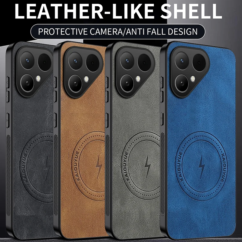 Magsafe Magnetic PU Leather Shockproof Phone Protector Case