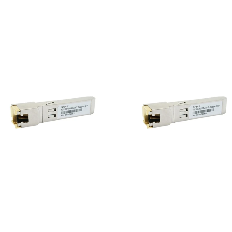 

Модуль SFP RJ45 гигабитный, 10/100 Мбит/с, 2 шт.