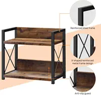 Étagère épices bois deux niveaux gain place organiseur multifonction plan travail cuisine station café rangement assaisonnements accessoires café ustensiles cuisine plans domestiques maison 6