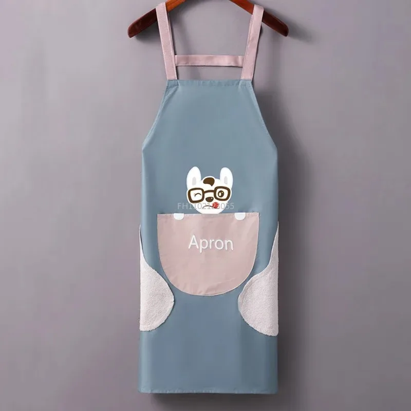 Sleeveless Aprons Household Cooking Tools Kitchen Cooking Accessories Oil-proof Waterproof Cartoon Apron Apron Waist Wipe Hand