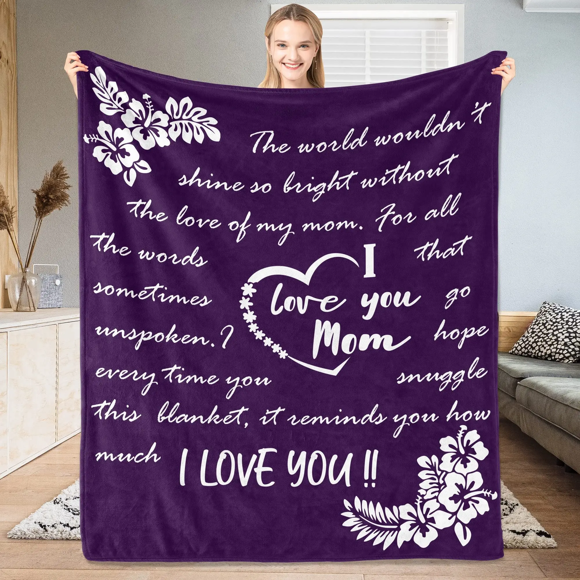 

Mom Blanket Gifts for Mom from Daughter Son for Mom Valentines Day Gifts for Mom Mom for Birthday from Husband for Mom