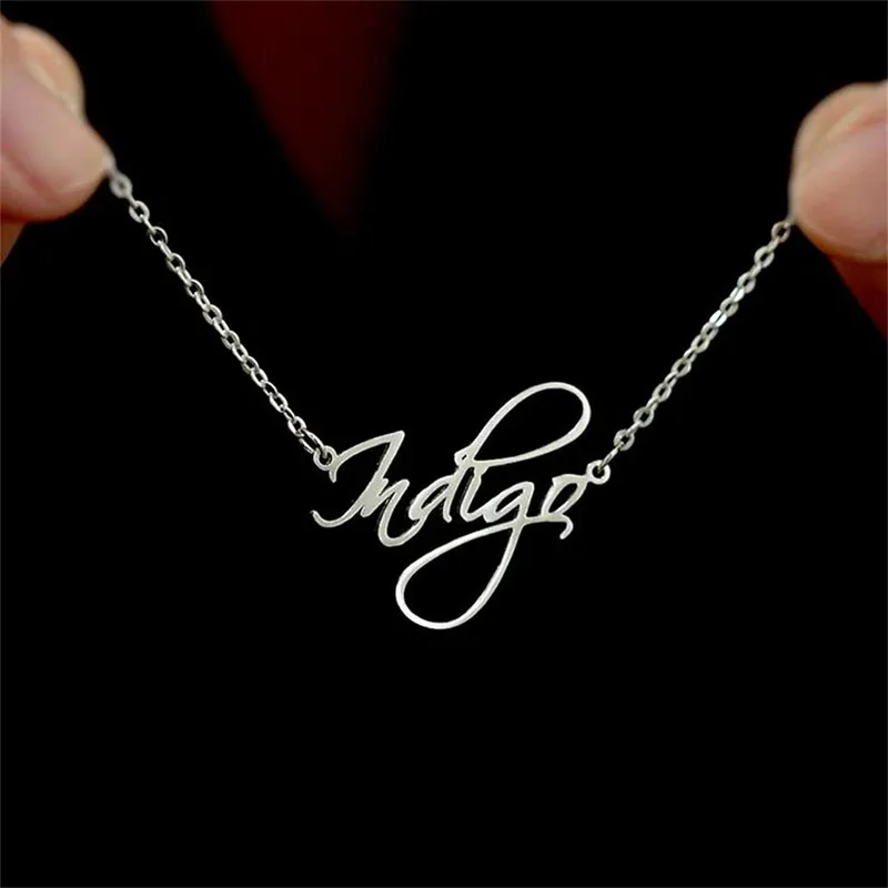 Custom Art Font Child Best Man Necklaces Picture Printing Acrylic Bridesmaids Charms Japan Contact Kids BFF Ethnic New Arrivals customized dogs address golden thick rap choker plates school child novelty trendy chain charms contact special edition