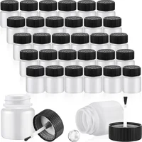 60 Pieces Touch Up Paint Bottles 30 Ml Empty Touch Up Paint Container with Brush & Mixing Ball for Chip Repair Car XY 1