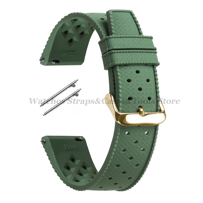 Tropical Silicone Quick Release Watch Band Strap – Premium Rubber Tropic Design