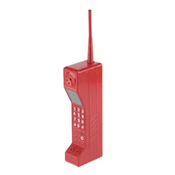 Vintage Retro Brick Cell Phone Ornament - Colorfast Iron (Red)