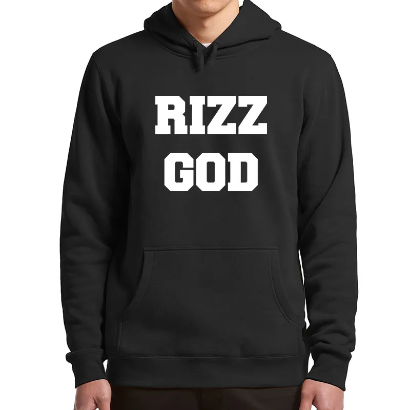 

Rizz God Hoodies Funny Popular Slang Teen Y2k Gift Hooded Sweatshirt Casual Soft Unisex Women Men Clothing