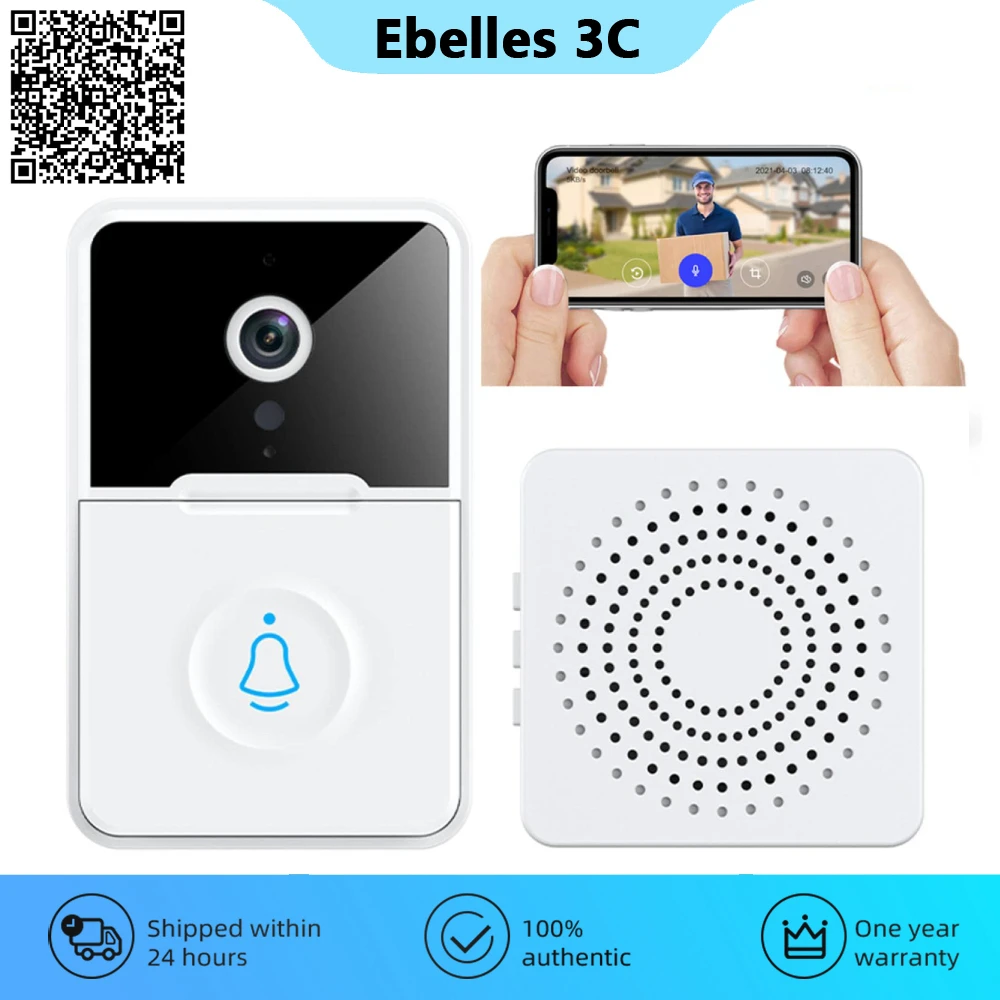

Smart Home Video Doorbell Intercom Camera Outdoor Wireless Door Bell Residential Welcome Chime House Security Protection