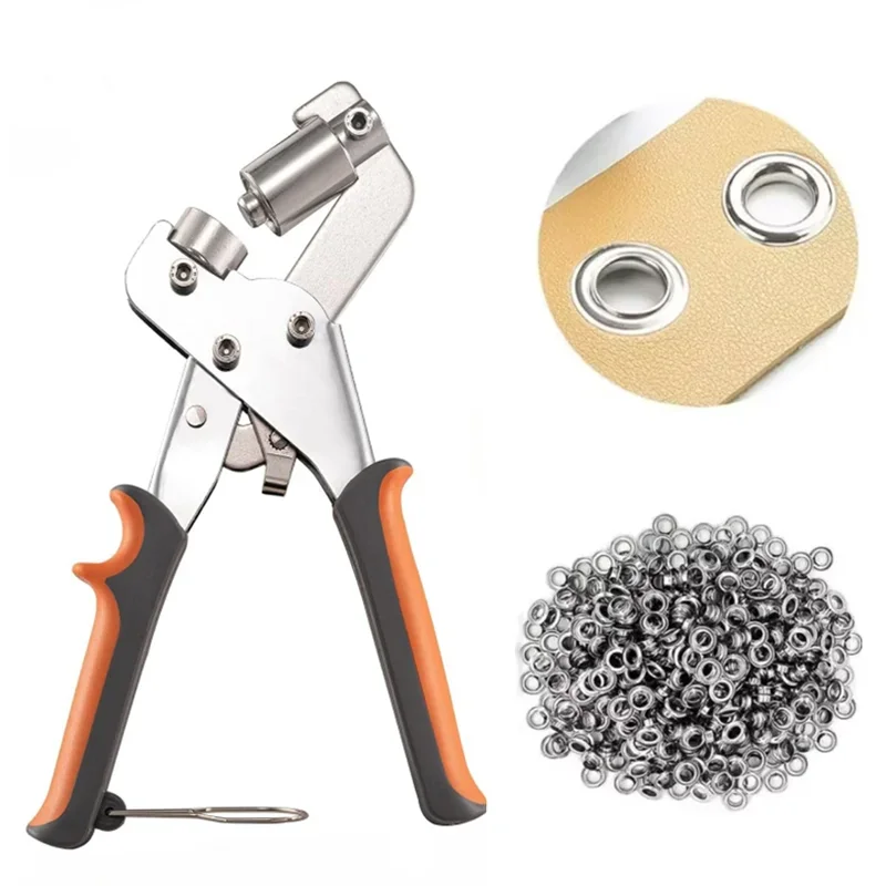 Hole Punch Pliers with Garment Eyelets Push Button Plier Professional Eyelet Manual for DIY Fabrics Tarpaulins Awnings