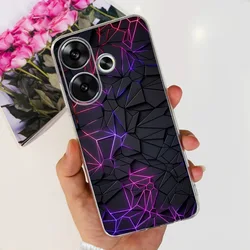 Lovely Astronaut Cartoon Shockproof Transparent Soft TPU Case for Xiaomi Poco F6 (Capa-U69)