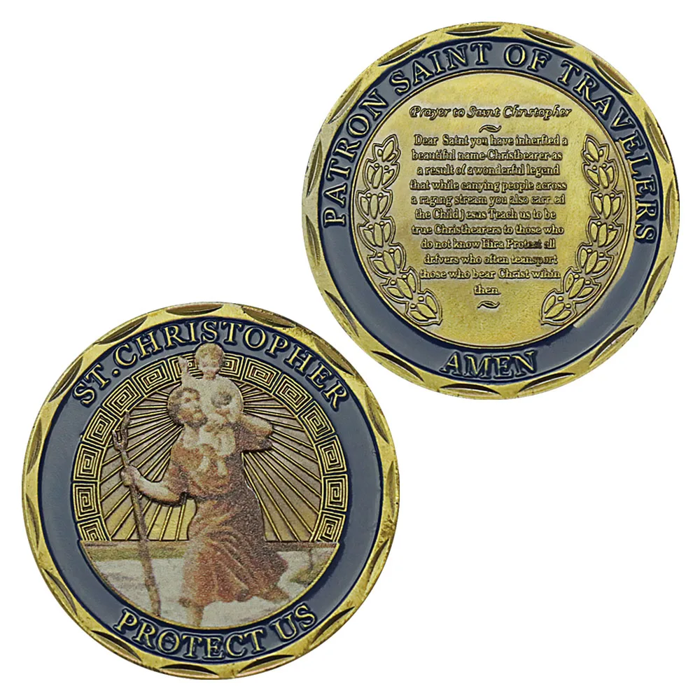 Saint Christopher Commemorative Art Collection Collectible Physical In Case AmaMary Saint Christopher Commemorative Coins