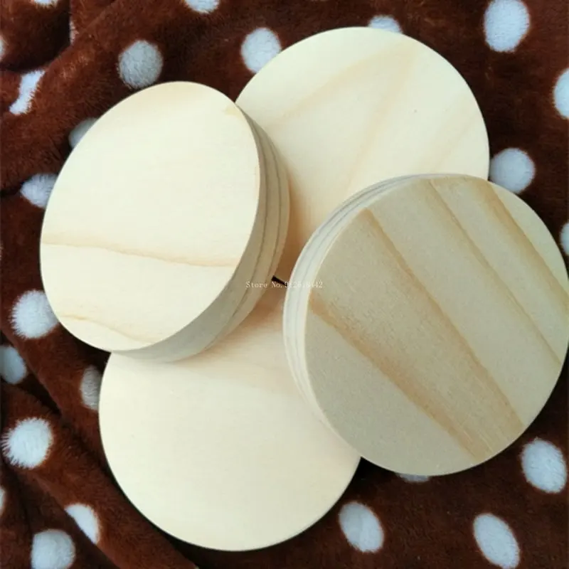 1cm Thick Round Solid Wood Board Sand Table Building Model Material Diy Manual Round Wood Painting Household Decoration Articles