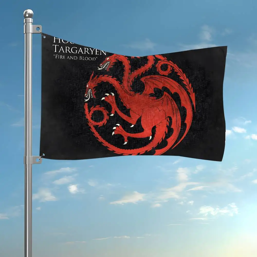 Haus Targaryen Flagge Benutzerdefinierte Flaggen Wandbehang Tapisserie Outdoor Dekorative Flagge Hintergrund Decke
