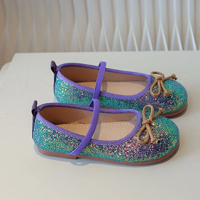 Glitter Little Mermaid Princess Shoes for Girls Stylish Evening Dress Shoes Girl Bling Birthday Wedding Party Shoes Kids 5