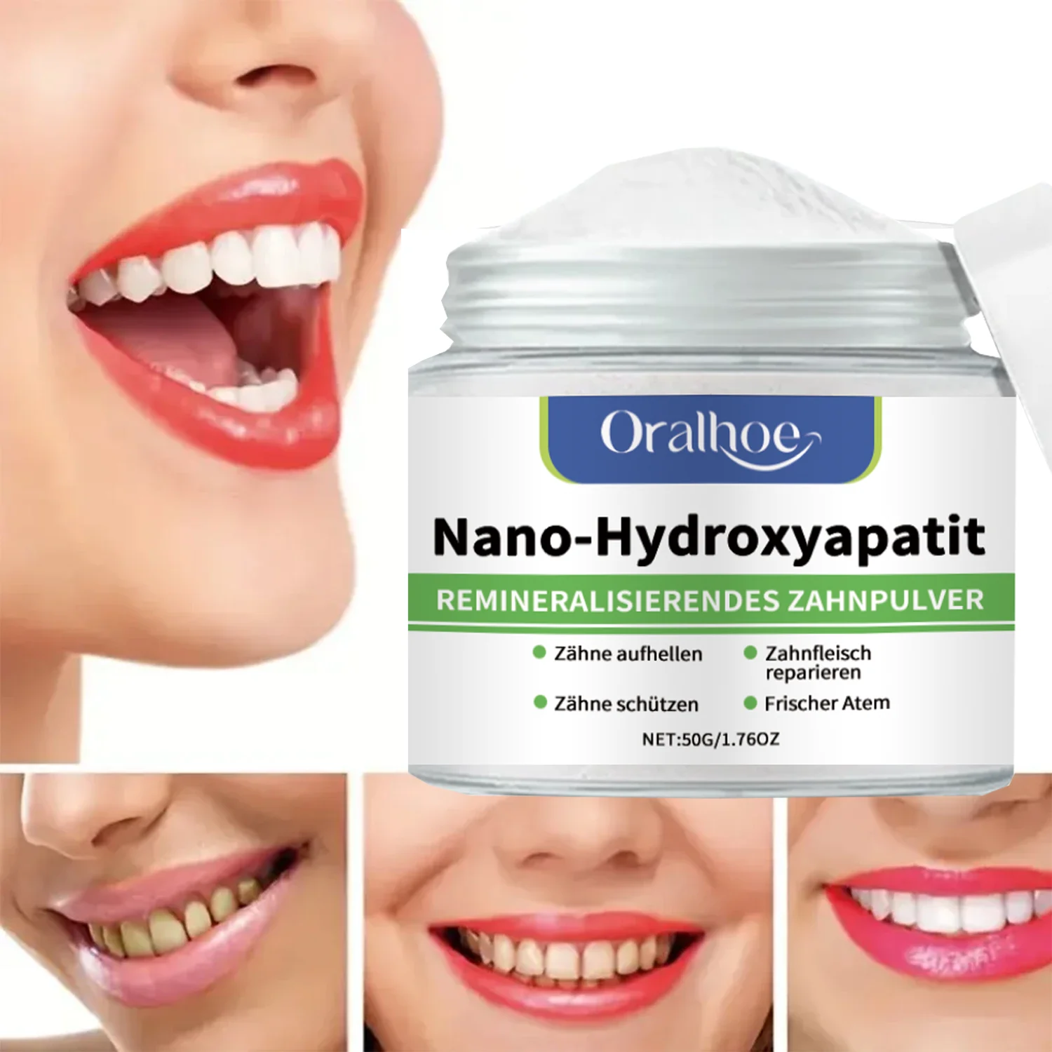 10% Hydroxyapatite Winter Tooth Powder Whitening Remineralizing Cool Mint Flavor S80a5af5f1b43471d840bec5b0b3ca354N