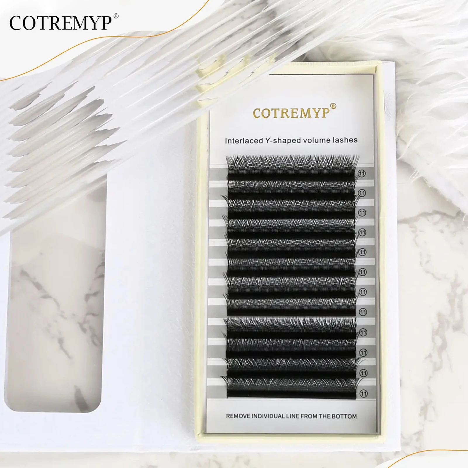 

YY Shape False eyelashes Extension Triple Tips volume Fans lashes Light individual Natural Eyelash Supplies cluster Lash make up