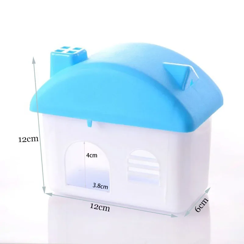 1Pcs New Small Mountable Pet Dog Hamster Guinea Pig House Cage Plastic Cute Pet Bedroom House Toy casa para Hamster Blue
