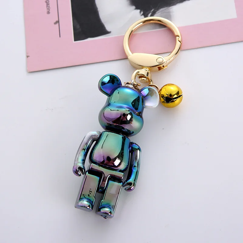 Bear Brick Keychain Kaws Key Holder Action Figures Block 