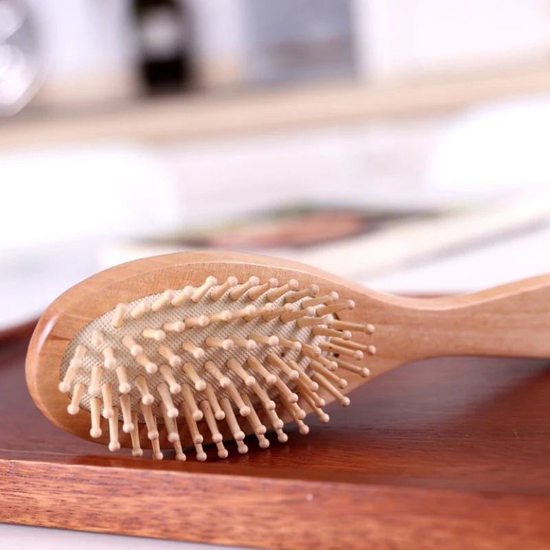 Hair Comb Curly Hair Brush Hair Styling Tools Hair Brush Comb Wood Airbag Comb Professional Hair Anti-Loss Massage Brush Hairbrush Scalp Care