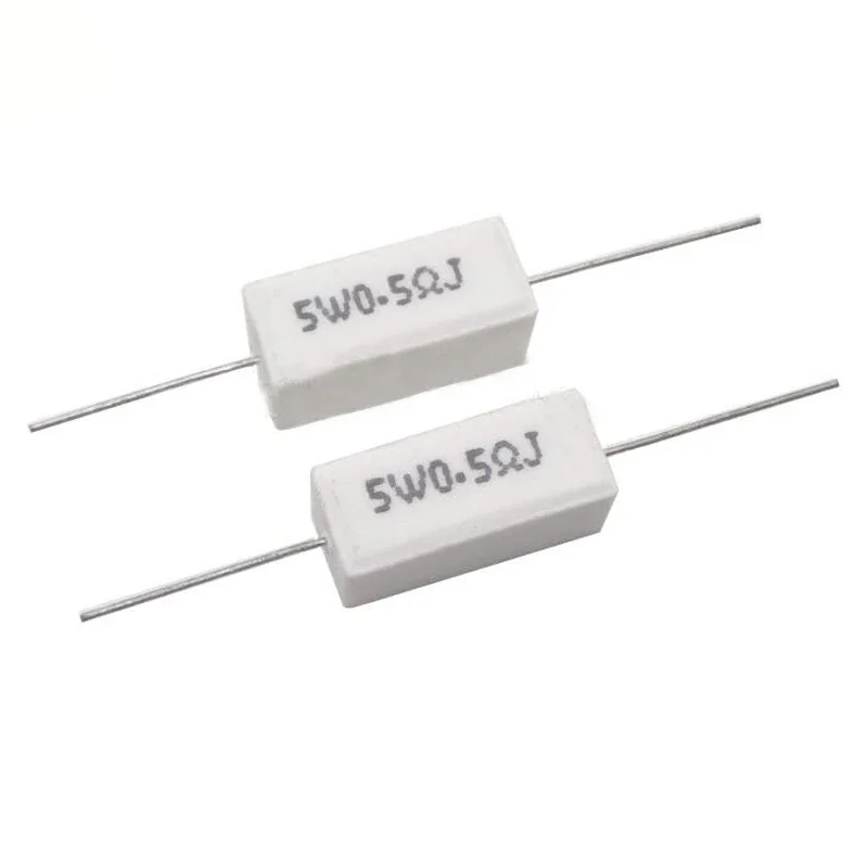 10pcs 5W 5% Cement Resistor Power Resistance 0.1 ~ 10K 0.1R 0.5R 1R 10R 100R 0.22 0.33 0.5 1 2 5 8 10 15 20 25 30 100 1K 10K ohm