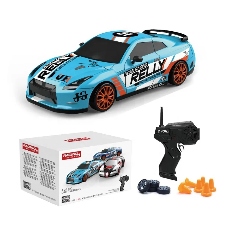 RC-Car-1-24-Remote-Control-Car-With-Lights-Rechargeable-Battery-4-wheel ...