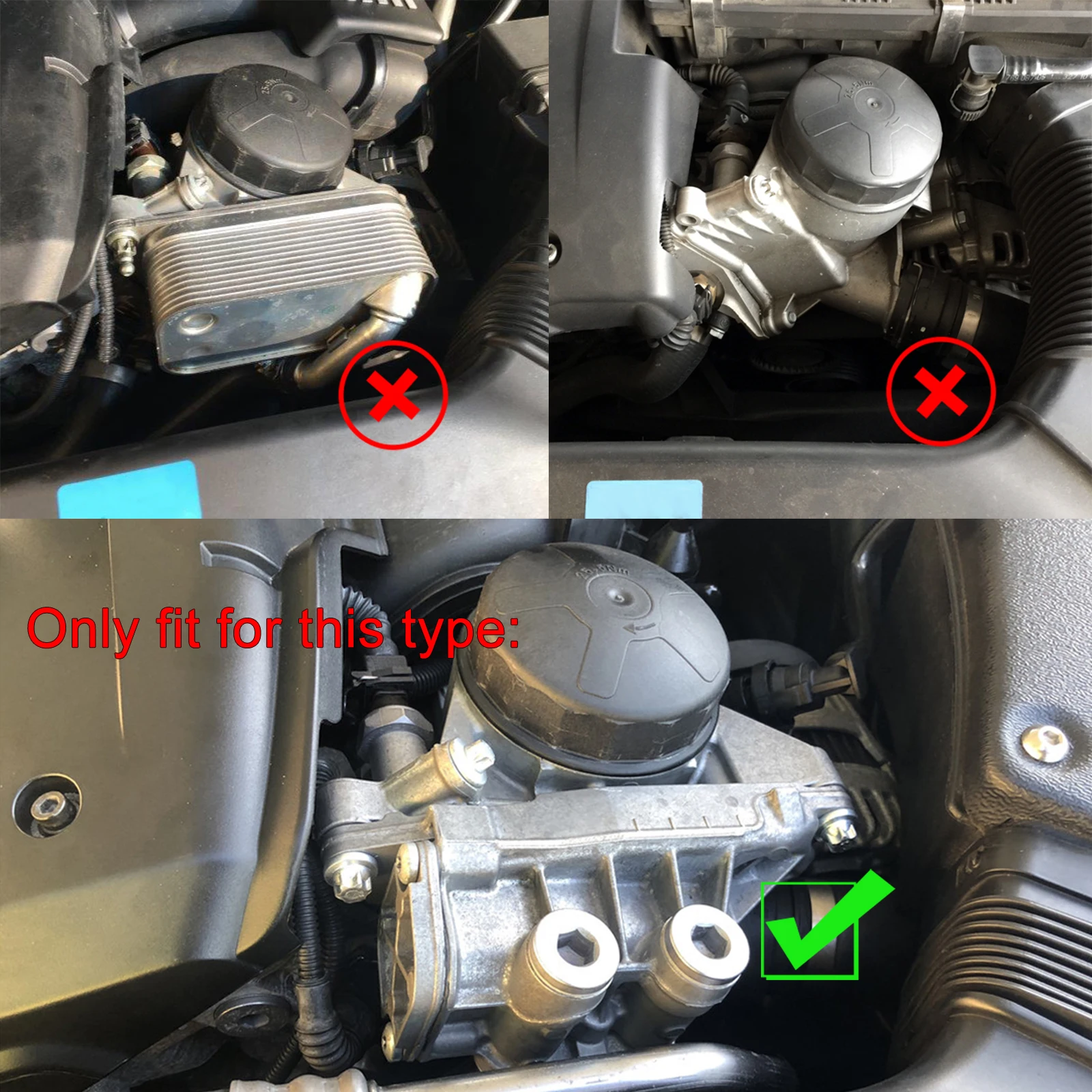 Couvercle Thermostat Huile Moteur Pour BMW N54/N55/S55 – Aluminium Usiné CNC, Anodisé – Neuf