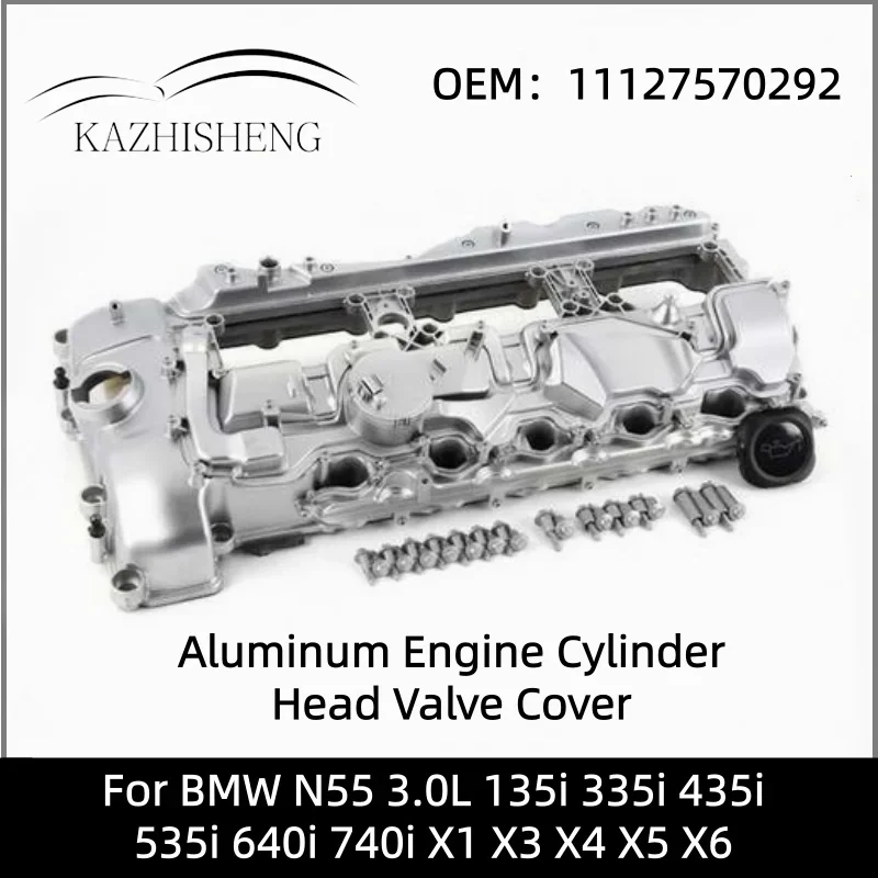 알루미늄 엔진 실린더 헤드 밸브 커버 11127570292 BMW N55 3.0L 135i..