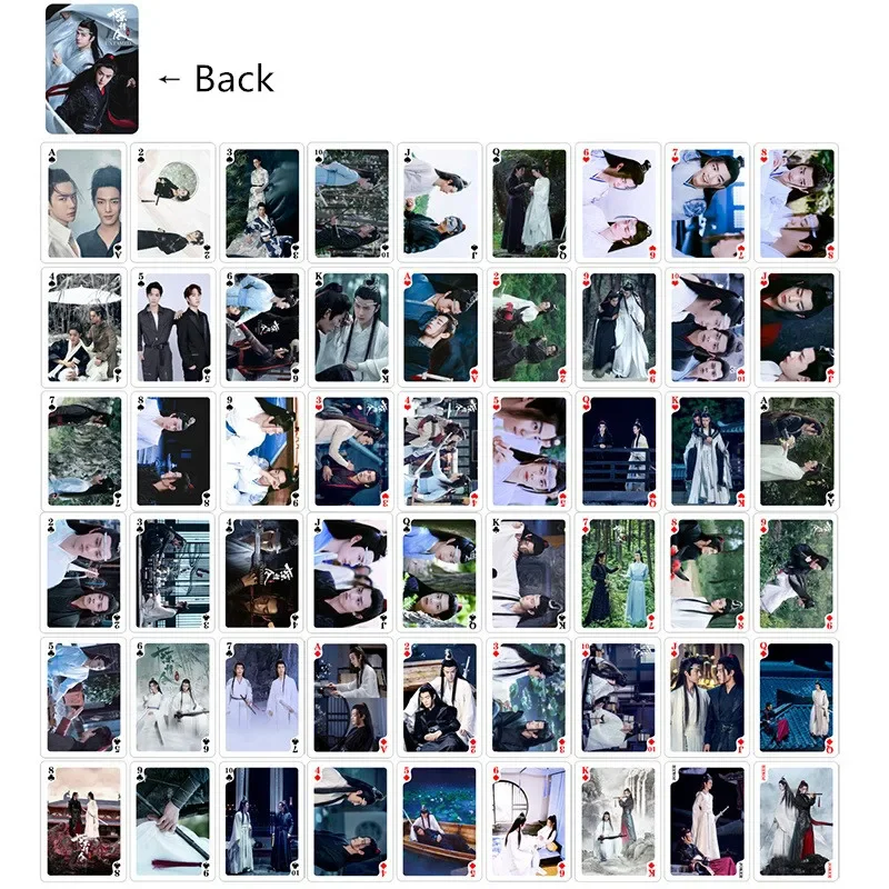 54개 중국 드라마 전설의 장하이 포커 세트 - 샤오잔 & 왕이보 수집 카드 게임 선물