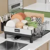 Dish Drying Rack, Premium 304 Stainless Steel Dish Racks for Kitchen Counter, Drainer & Drainboard Set with Adjustable Spout 1