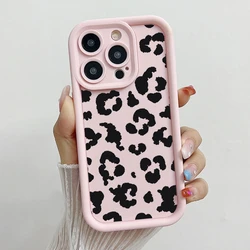 Leopard Print Shockproof Wrist Strap Phone Case with Chain Lanyard - Redmi Note 12ProPlus (J15 - Pink)