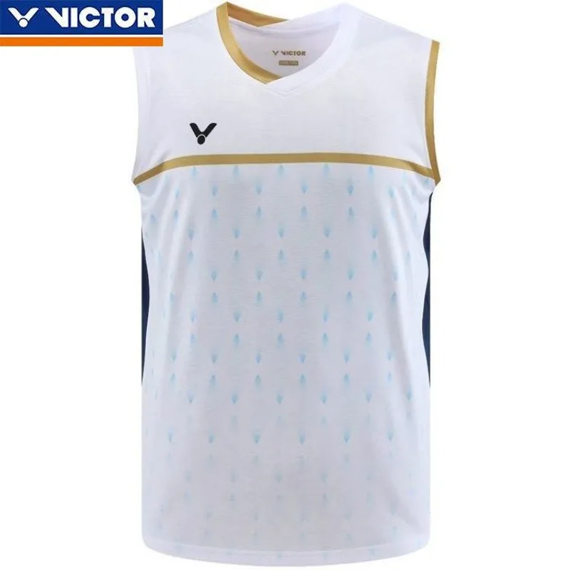VICTOR Men's Women's New Badminton Two-piece Quick-drying Sports Vest Anniversary Short-sleeved Competition Jersey