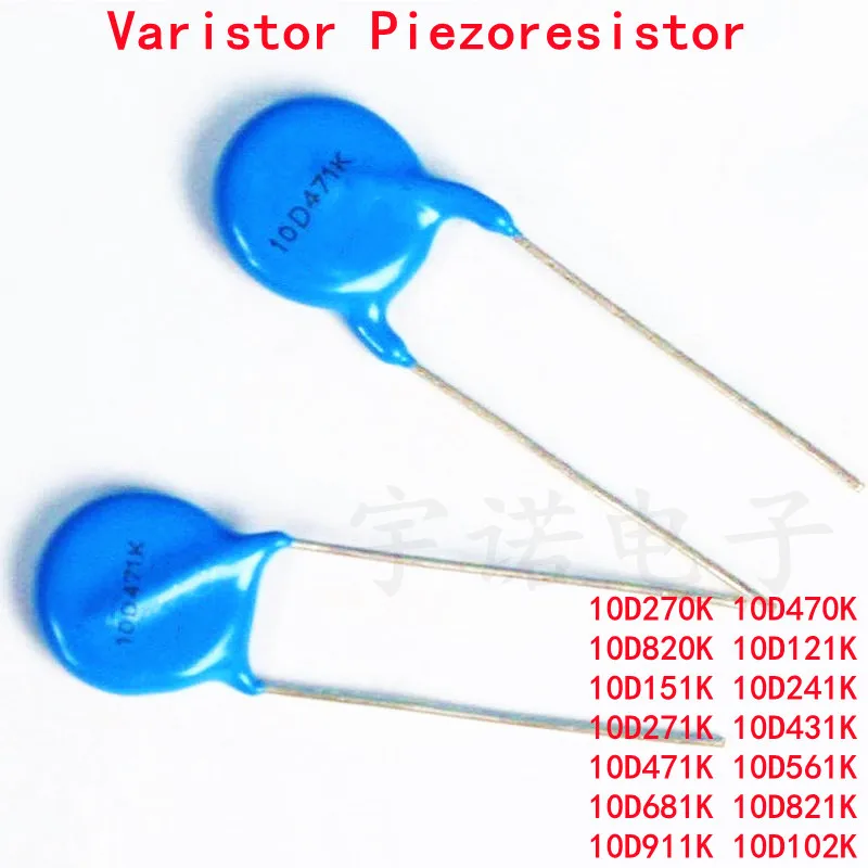 

10piece Varistor 10D270K 10D470K 10D820K 10D121K 10D151K 10D241K 10D271K 10D431K 10D471K 10D561K 10D681K 10D821K 10D911K 10D102K