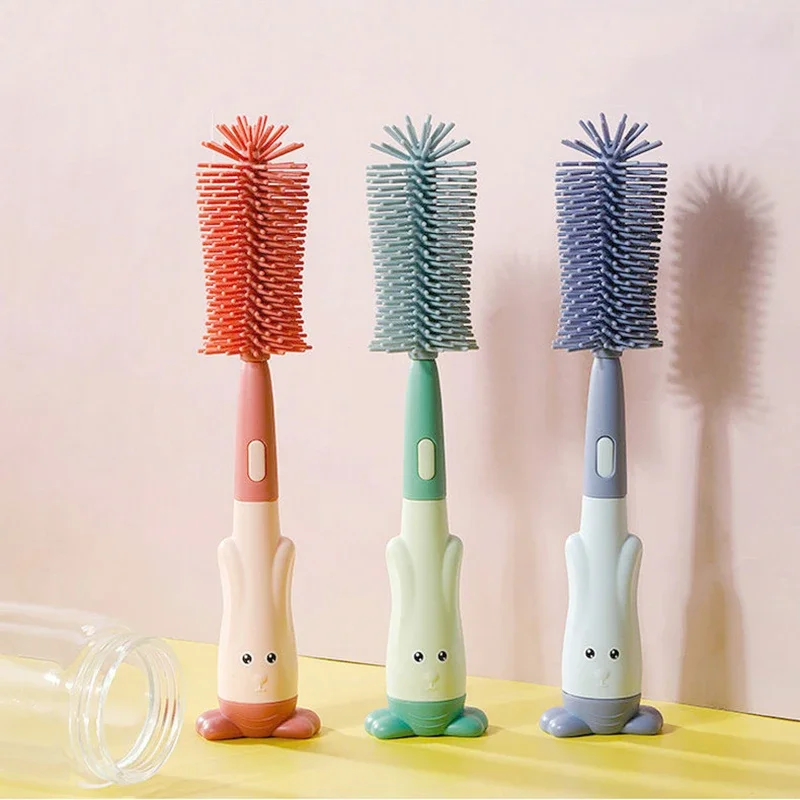 Pacifier Bottle Brush Set Baby Cleaning Set Silicone Cup Brush