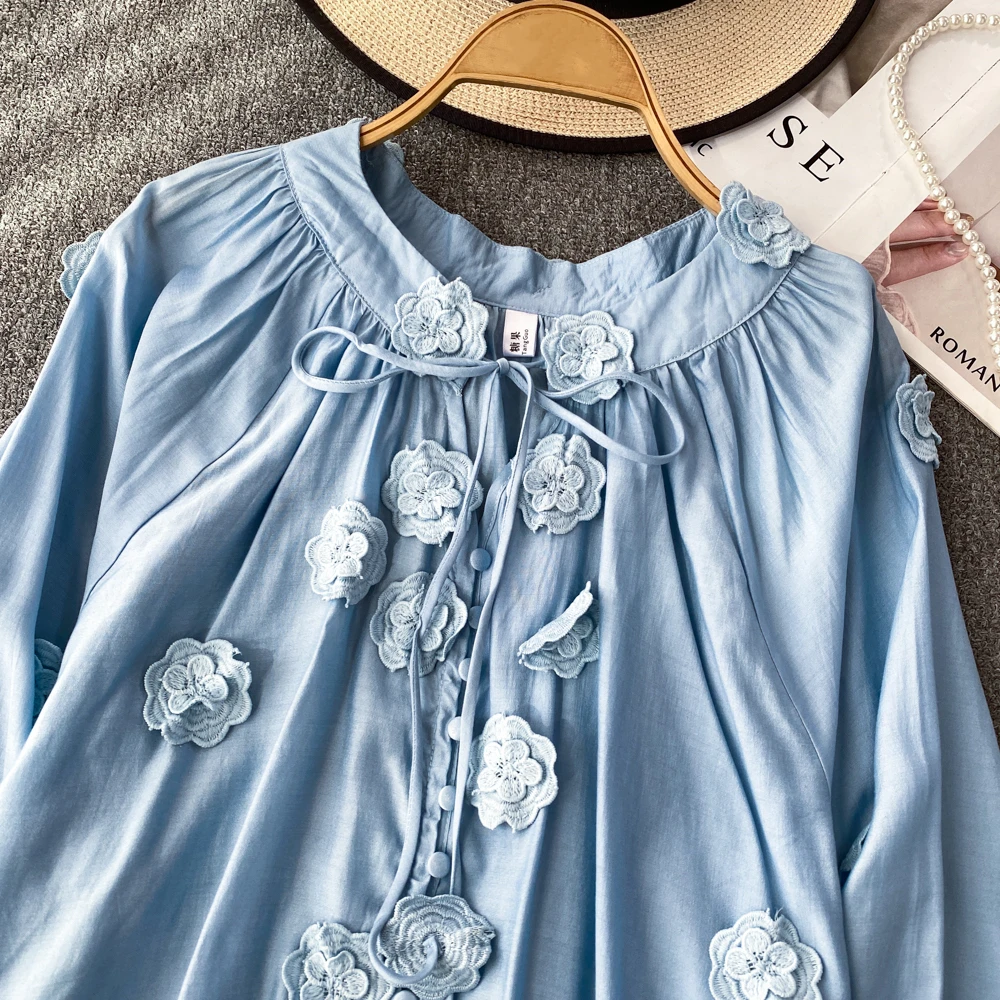 Clothland  Ƽ   콺, ̽   Ҹ ,  ũ м , Blusa Mujer LA877