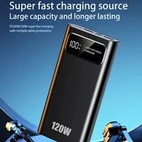 20000mAh High-capacity Power Bank 120W Super Fast Charging Digital Display Power Bank External Battery for iPhone Samsung Xiaomi 1