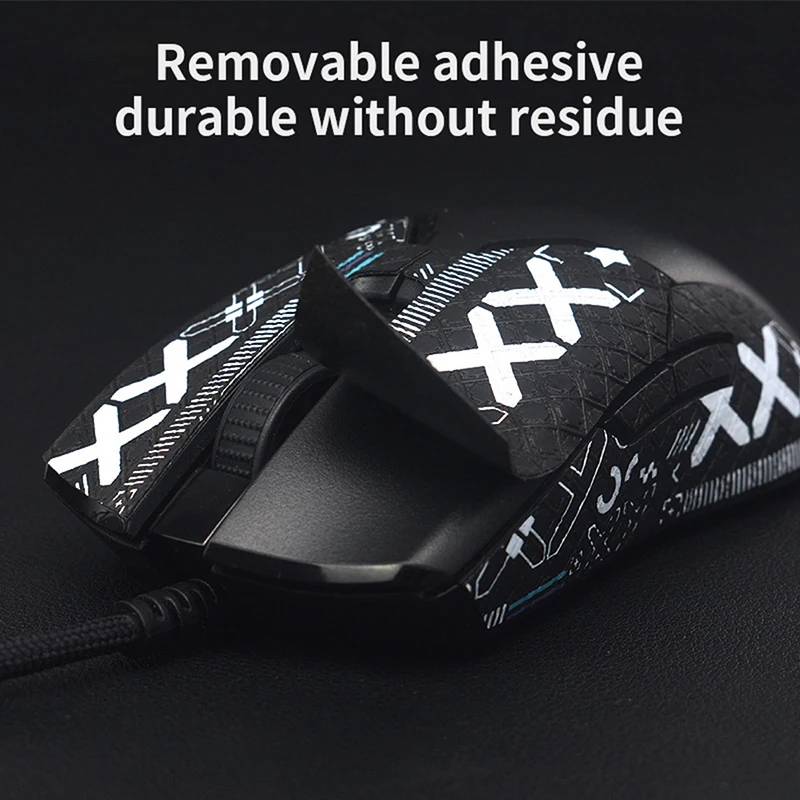 Rato Aperto Fita Skate Artesanal Adesivo Não Deslizamento Lagarto Pele Suga Suor para Logitech G502 Herói pc Gamer Faça Você Mesmo sem Mouse - Imagem 4