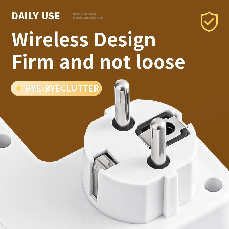 European Plug Wireless Desktop Power Board with Network Filter and Optional USB-C Port