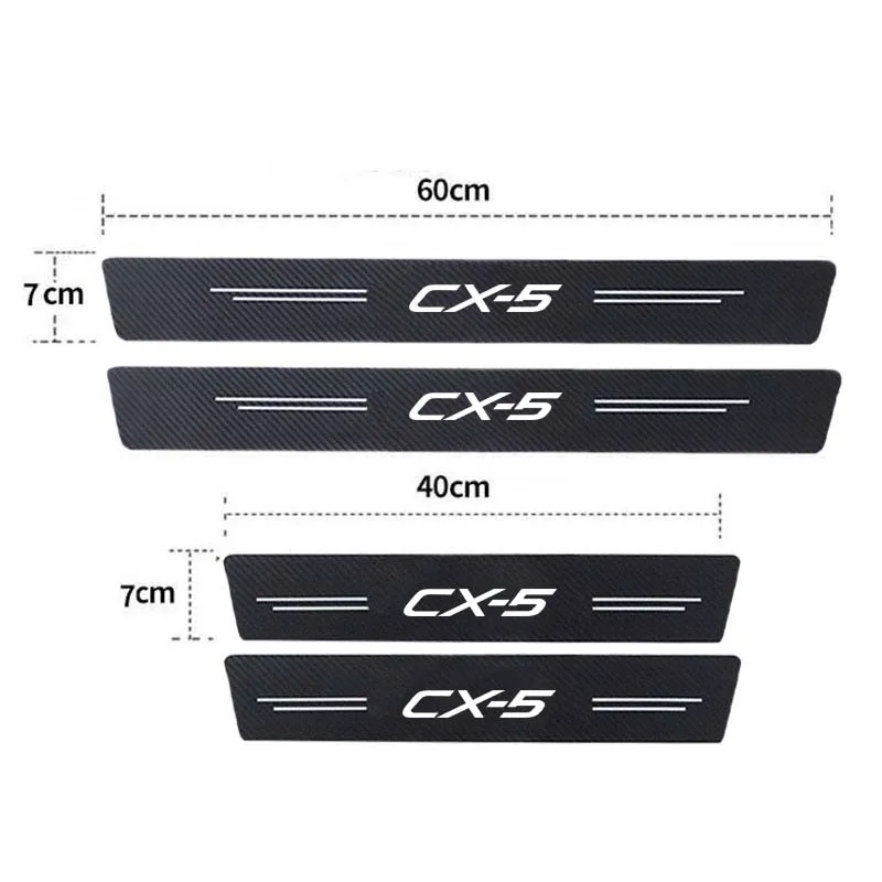 자동차 도어 엣지 가드 씰 프로텍터 Mazda CX5 CX-5 로고 용 빛나는 방지 스크래치 스티커 뒷 트렁크 범퍼 임계 값 스트립