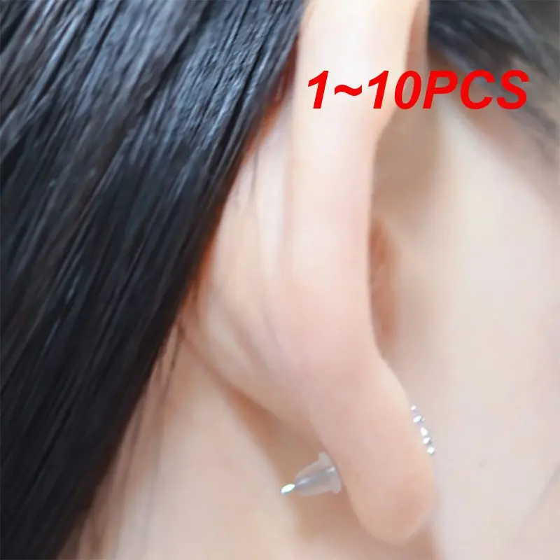 

/lot Ear Ring Plugs Soft Silicone Rubber Anti-off Earring Stoppers Body For Making Jewelry Findings Accessories