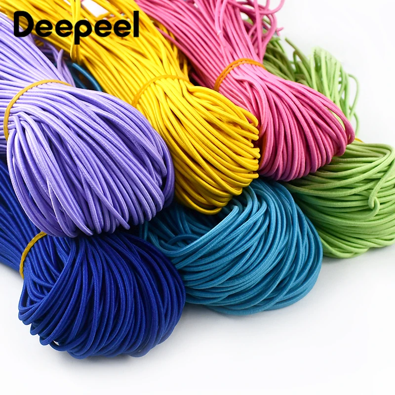 

10Meters Deepeel 2.8mm Elastic Rope Round Stretch Rubber Cord Band for Underwear Pants Belt Cords Hair Tie Sewing Accessories