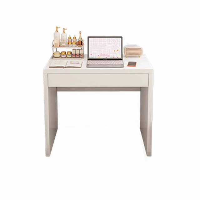 White Bed Table Laptop Computer Desk Storage Study Girl 1 Shaped Organizers  Desk Bedroom Women Rangement Bureau Dressing Room - Computer Desks -  AliExpress