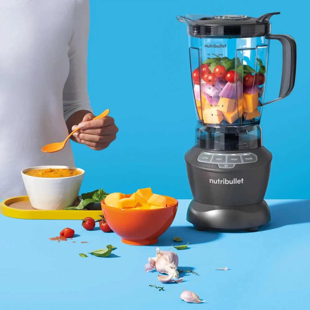 NutriBullet 1000w High Performance Blender Extra Large 56 oz BPA-Free  Pitcher Cold Hot Soups 