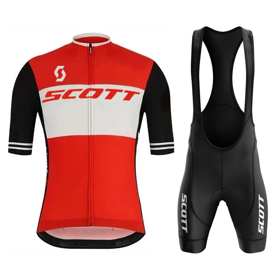 Scott Pro Team Cycling Jersey Set Abbigliamento Da Ciclismo Summer Road Bike Camicie Suit Bicycle Bib Shorts Mtb Ropa Ciclismo Maillot