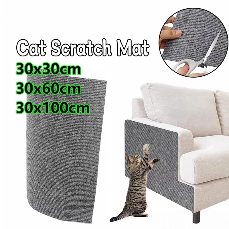 Tappetino antigraffio per gatti rifilabile Tappetino autoadesivo Scratcher per animali domestici Protezione angolare per divano Difesa murale per divano interno