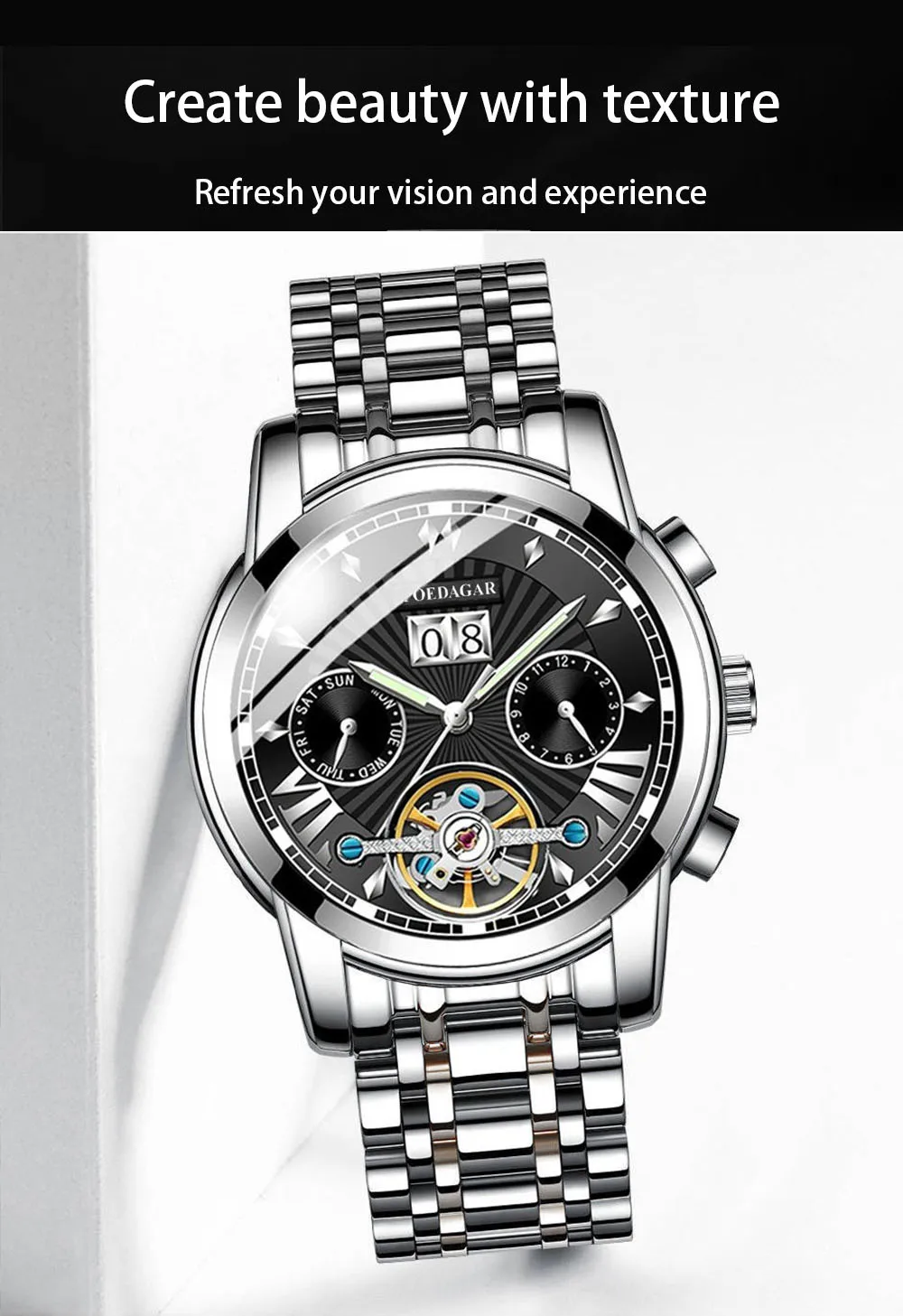 POEDAGAR 1401 Men's Watch description image 2