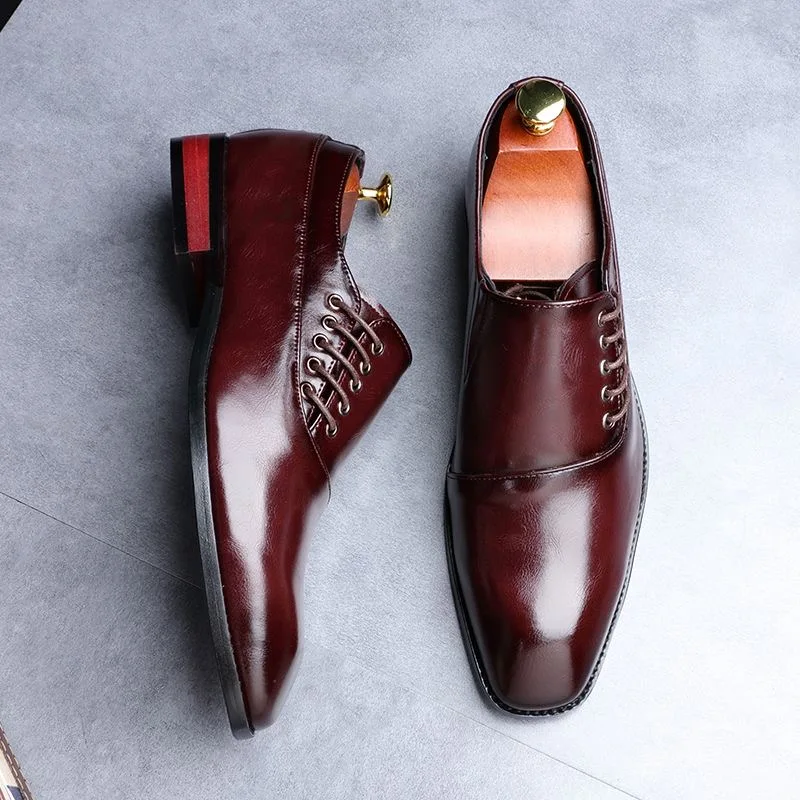 

2023 Hot Sale Men Oxford Formal Shoes Black Red Vintage Man Shoes Lace Up Men Platform Leather Shoes Plus Size 48 Dress Shoe Man