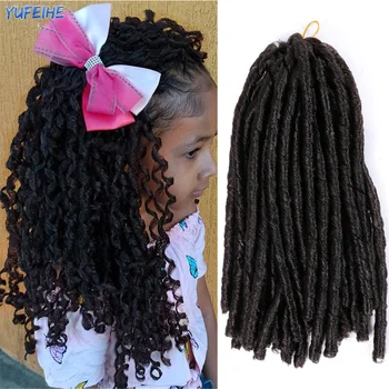 Soft Locs Crochet Hair Synthetic Dreadlocks Short Knotless Faux Locs Hook Braiding Hair Extensions Afro Hairstyles For Women Kid 1