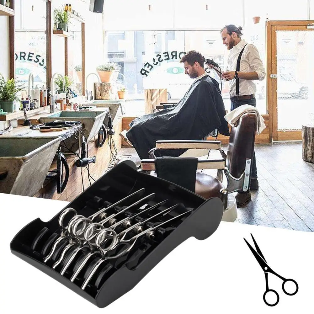 Hair Cutting Scissors Rack ABS Salon Barber Shop Scissors Organizer 3 Colors Scissors Storage Tray for Styling Tools Accessories